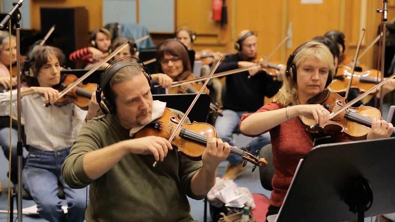 Orchestra recording the Chiamatemi Francesco score